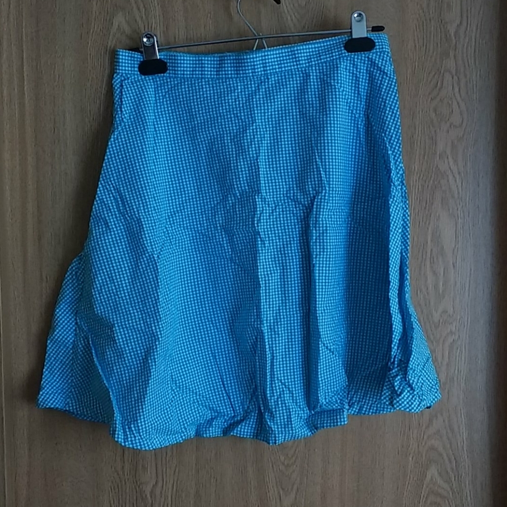Vintage-Style A-Line Gingham Skirt